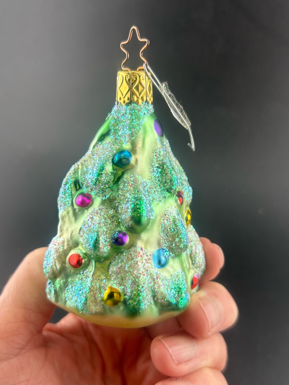 Inge-Glas Magical Nostalgic Christmas Tree Glass Ornament - German Hand-Blown